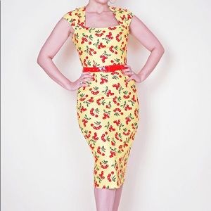 Bernie Dexter Chloe cherries wiggle dress 2X